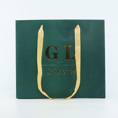 쇼핑하기 위한 210gsm 코팅된 인쇄된 명품 포장 봉지 광택이 나는 엷은 조각 모양