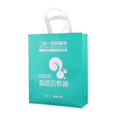 우호적인 슈퍼마켓 PP 비 우븐 식료품 백 50Gsm 에코