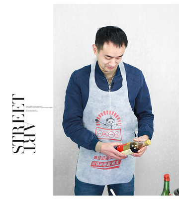 버릴 수 있는 비 우븐 앞치마 조정할 수 있는 주문 설계를 요리하는 아이들 어른들 부엌